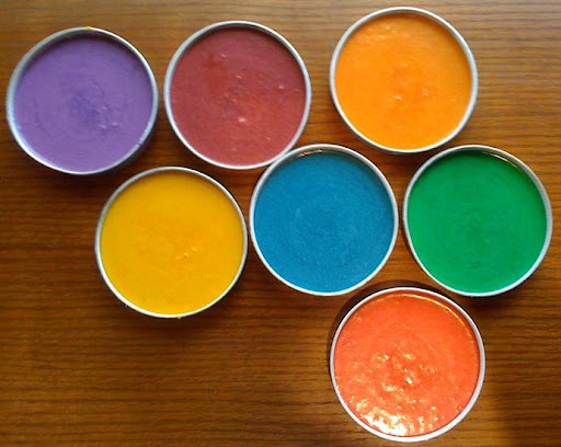 Pick the pans up by their sides, holding them level, and tap them on the table to get any bubbles of air up.
￼