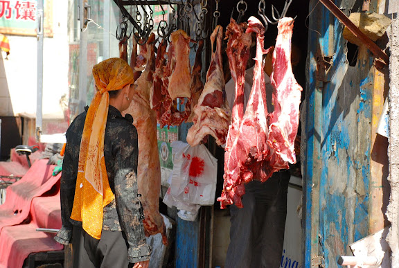 Urumqi - Chez le boucher