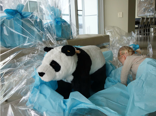 Despite being a baby himself, this panda is bigger than Jude.