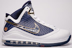 nike air max lebron 7 gr white navy 0 03 Nike Air Max LeBron VII (7)   White/Navy/Gold Sample Actual Photos