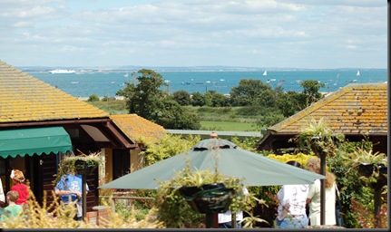 View across Cafe and Solent