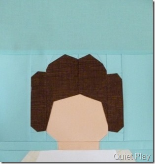 Paper pieced LEGO Princess Leia