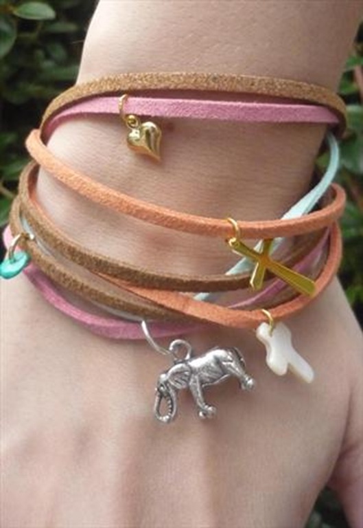 Suede Heart Friendship Bracelet, £6, Sparrow Beads Suede Heart Friendship Bracelet, £6, Sparrow Beads