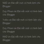Nhận xét mới cho Blogger