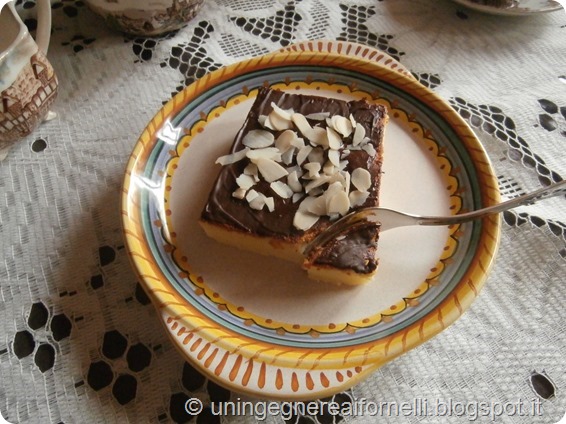 japanese cotton cheesecake torta dolce cioccolato fondente mandorle almonds dark chocolate