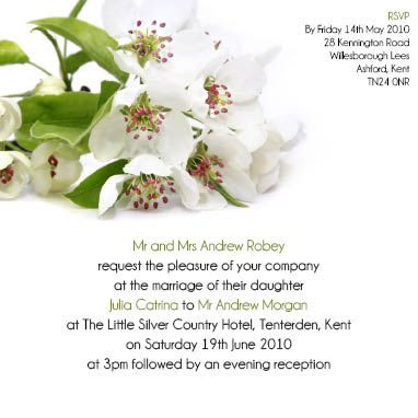 Cherry Blossom - JPGS 3 Flat Invitation