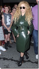 51187336 Singer Lady Gaga steps out in a green raincoat in New York City, New York on August 22, 2013. FameFlynet, Inc - Beverly Hills, CA, USA - +1 (818) 307-4813