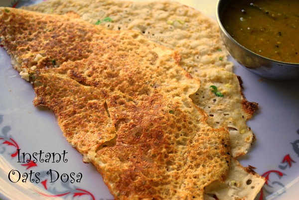 Oats Dosa without onion