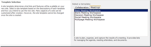 Sharepoint 2013 Meeting Workspace Template