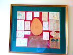 The giant egg in the center of this collection of Easter cards serves as the focal point.