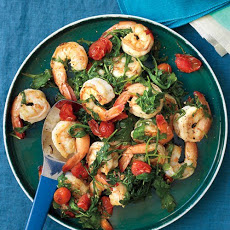 Sauteed Shrimp with Arugula and Tomatoes