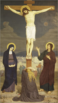c0 Kreuzigung by Gabriel Wger. Mary Magdalene is kneeling.