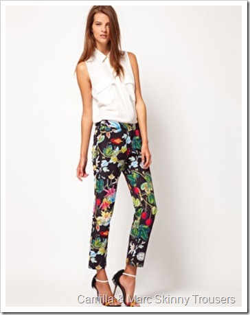 Camilla & Marc Skinny Trousers In Botanical Print