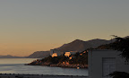 Dubrovnik shore line at sunset