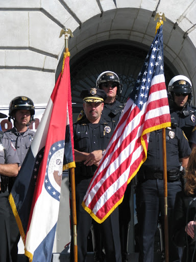 Police and other local officials attended the event.