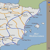00c.- Vias romanas en Hispania