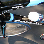 The Cervelo R5 Marco Polo Cycling Team edition with Rotor crankset, Sonic wheels, Tacx bidonholders and bidons, 3T parts and Selle Italia sadle and Northwave race shoes.