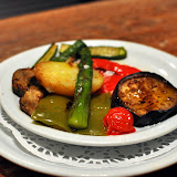 Légumes grillés. Accompagnés dune bonne rasade dhuile dolive et de cristaux de sel, comme il se doit. Très bon.