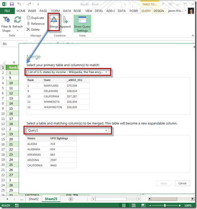 Merge data from two sources