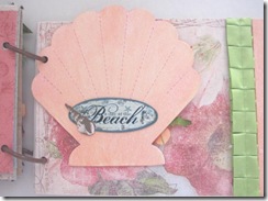 Beach journal scallop shell front matboard piece Beach journal scallop shell front matboard piece