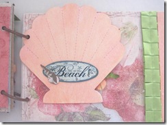 Beach journal scallop shell front matboard piece