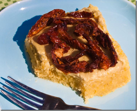 Cheezy Polenta with Sundried Tomatoes