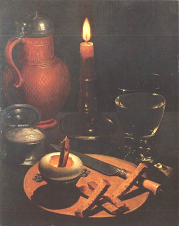 Gottfried Von Wedig, Nature morte à la bougie Gottfried Von Wedig, Nature morte à la bougie
