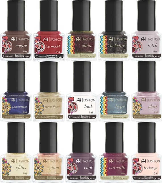 Esmaltes Ana Hickmann AH Fashion - Coleção com 15 novas cores. ana hickman esmaltes ah fashion