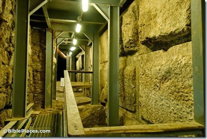 Temple Mount stones of western wall below street level, tb050312314