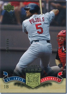 2005 UD All Stars Pujols 250 of 499