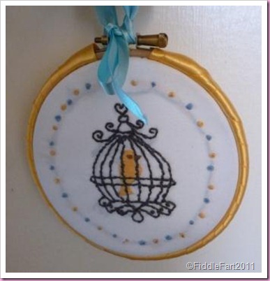 cross stitch bird