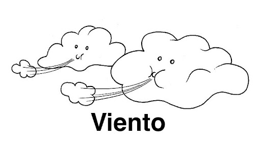 NUBES DE VIENTO PARA COLOREAR