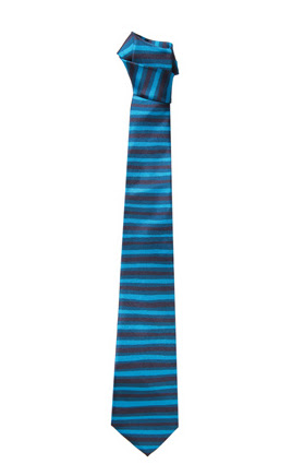 In addition to home decor, bag, accessories, fabric and woman's apparel, Marimekko also offers colorful shirts, ties and accessories for men.  The irregular stripes on this Paavo tie are fun.