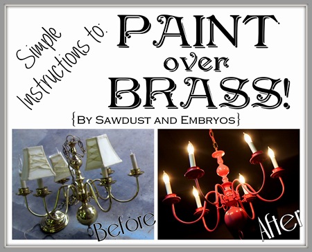 The right way to PAINT OVER BRASS!