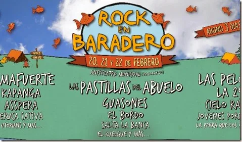Cartel oficial de Festival Rock en baradero 2015