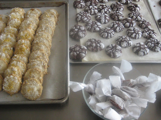 Salted caramels, chocolate crackle cookies and sugared bourbon cookies were Jesse's offerings.
