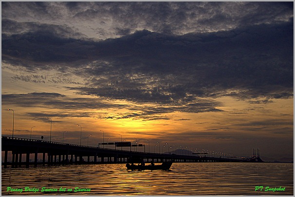 Penang Bridge sunrise but no sunrise