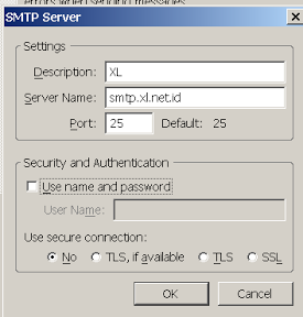 Setting SMTP XL Axiata