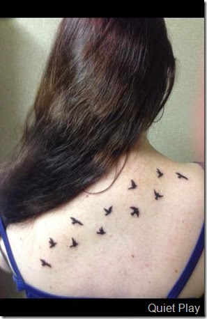Birds in Flight Silhouette tattoo
