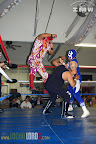Duende off the top turnbuckle.