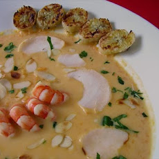 Caribbean Sweet Potato Soup With Ginger Shrimp