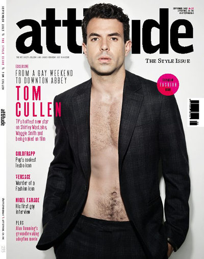 Tom Cullen on Attitude Sept 2013 cover
