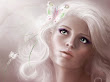 Snow Girl With Green Eyes