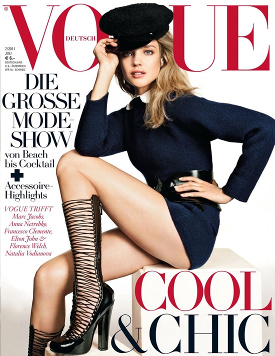 natalia vodianova in louis vuitton vogue germany july 2011