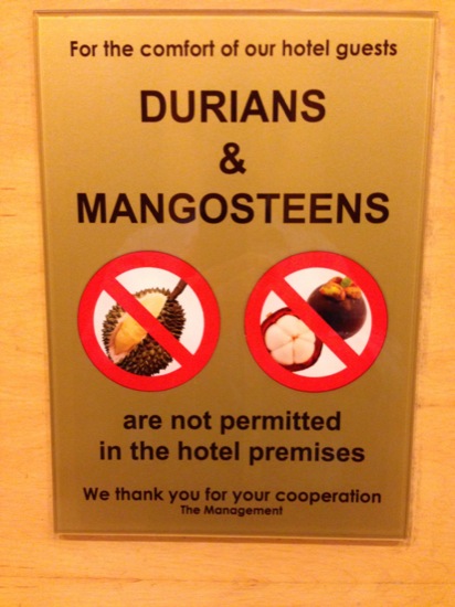 IMG_4044.jpg IMG 4044Durians are banned in most hotels and taxis because of the smell (and that is before the fruit is cut open