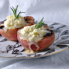 White Peaches with Honey-Vanilla Mascarpone