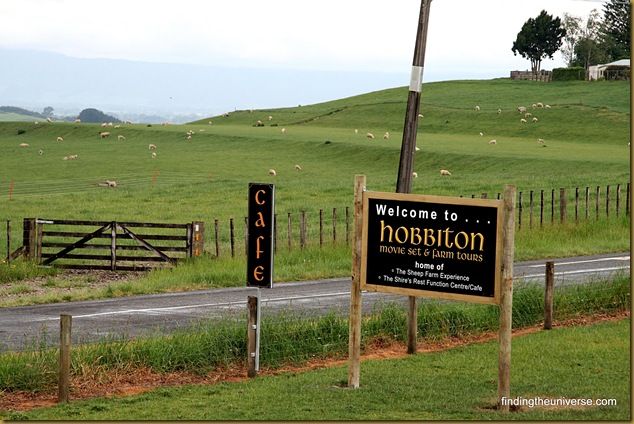 Hobbiton Cafe sign