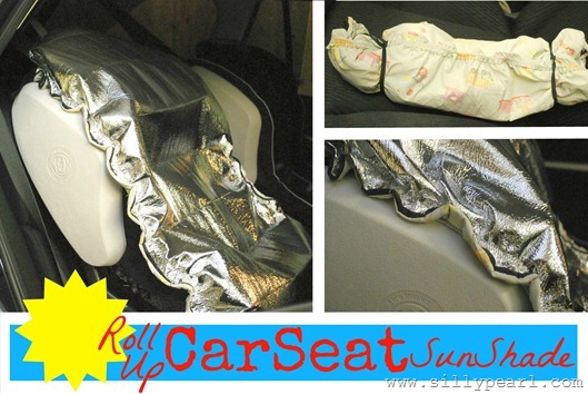 Roll Up Car Seat Sun Shade by The Silly Pearl