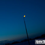 lone light at dusk