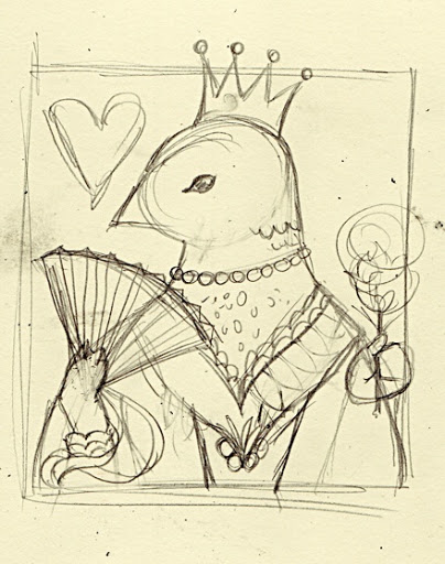 Another Queen, in sketch form.